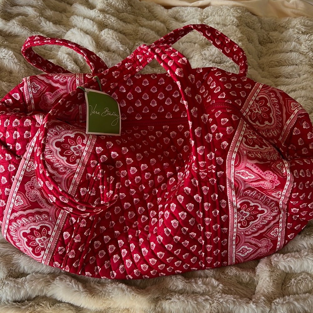 Vera Bradley Small Duffel Nantucket Red